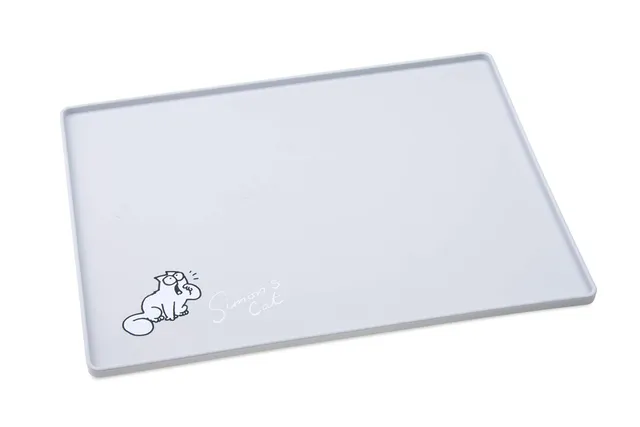 karlie-simon-s-cat-tapis-pour-gamelle-gris-clair-40-x-30-x-1-cm image 1