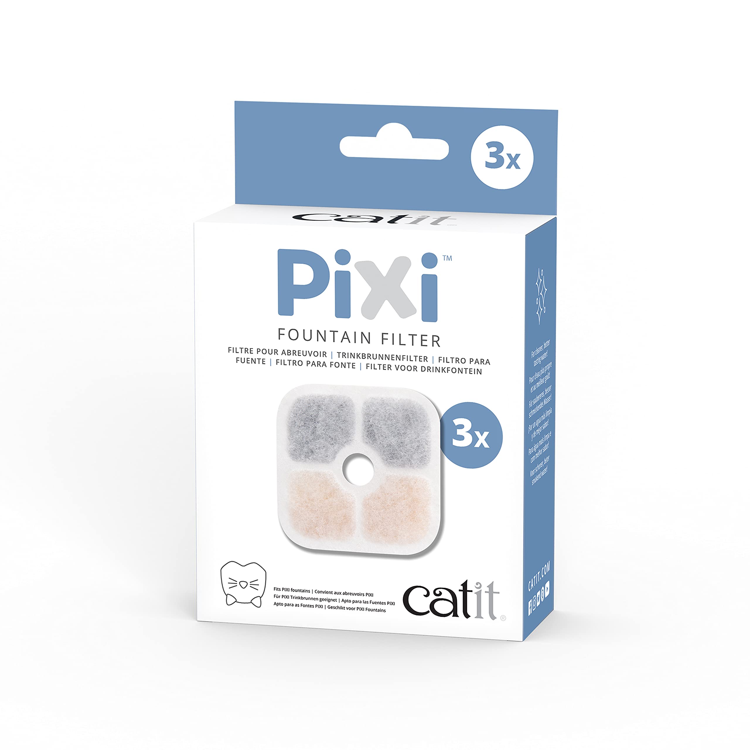 catit-pixi-lot-de-6-filtres-fontaine-chat-blanc image 6