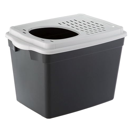 ferplast-jumpy-bac-liti-re-pour-chat-entr-e-par-le-haut-noir image 8