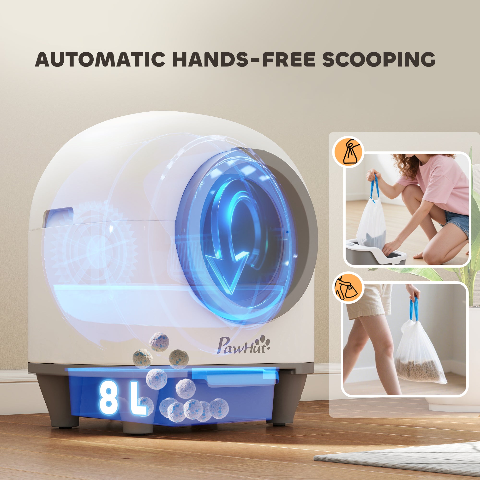 pawhut-bac-liti-re-auto-nettoyant-80l-connect-avec-contr-le-app-multi-chats image 8
