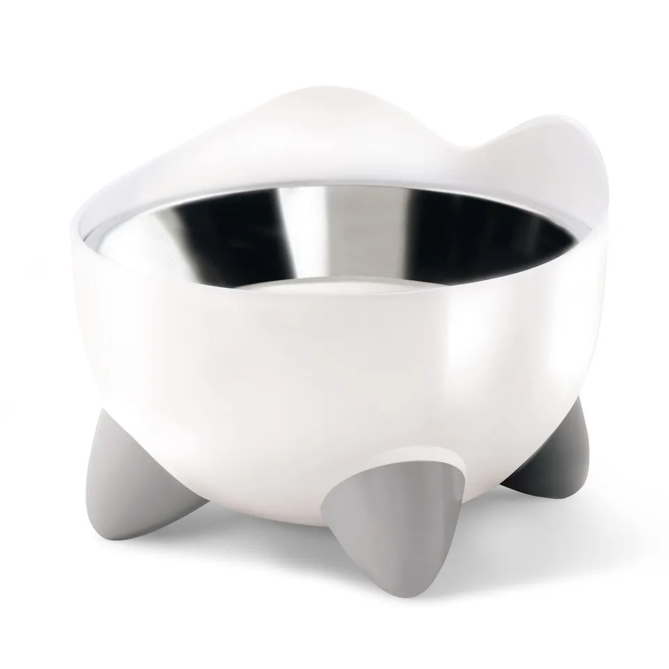 catit-pixi-gamelle-ergonomique-sur-lev-e-pour-chat-blanc-200-ml image 1