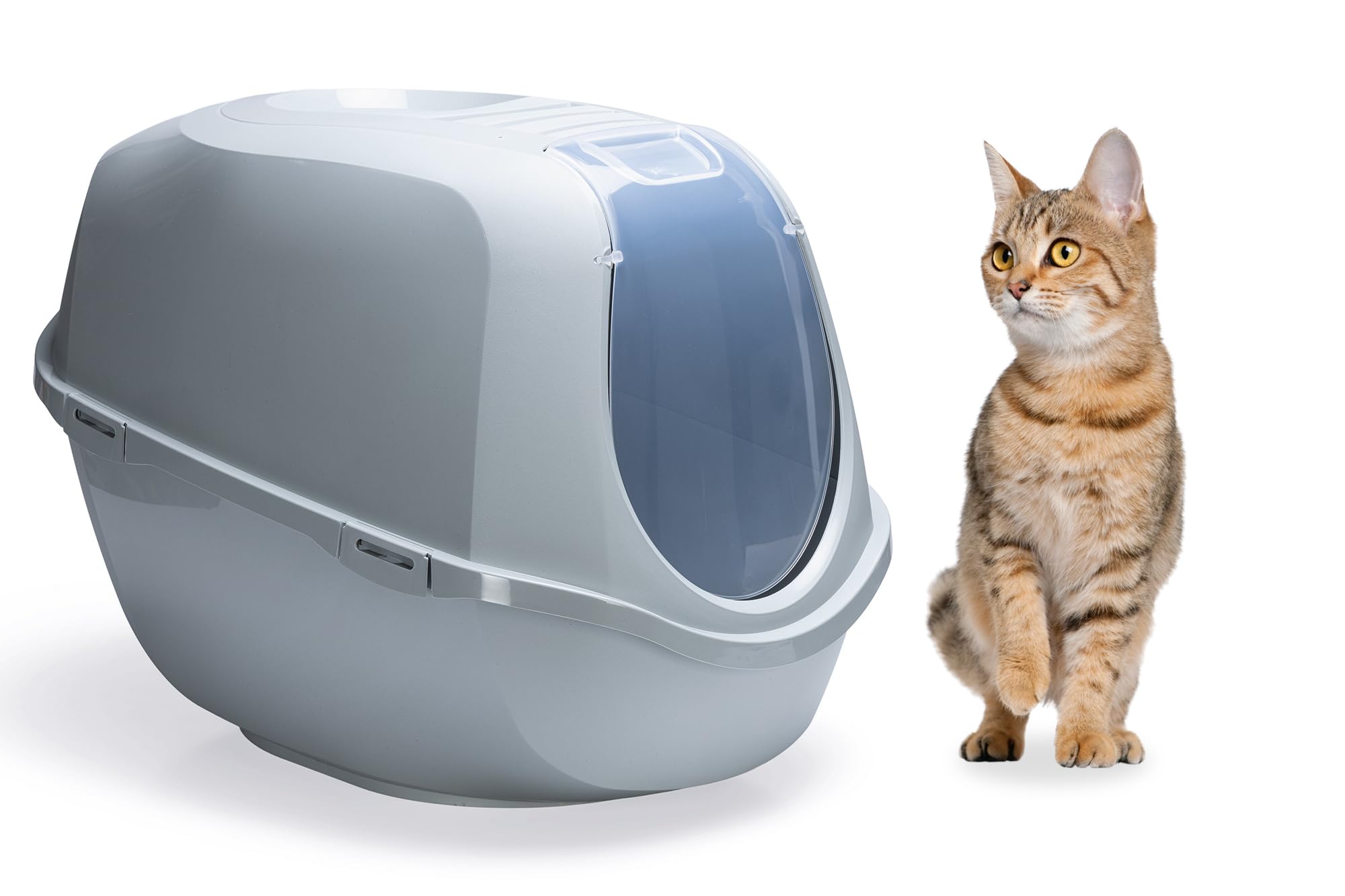 karlie-mega-smart-cat-eco-522868-bac-liti-re-couvercle-gris-l-66-x-46-x-49-cm image 1