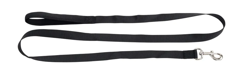 kerbl-miami-laisse-pour-chien-noire-poign-e-souple-180-cm-x-25-mm-nylon image 1