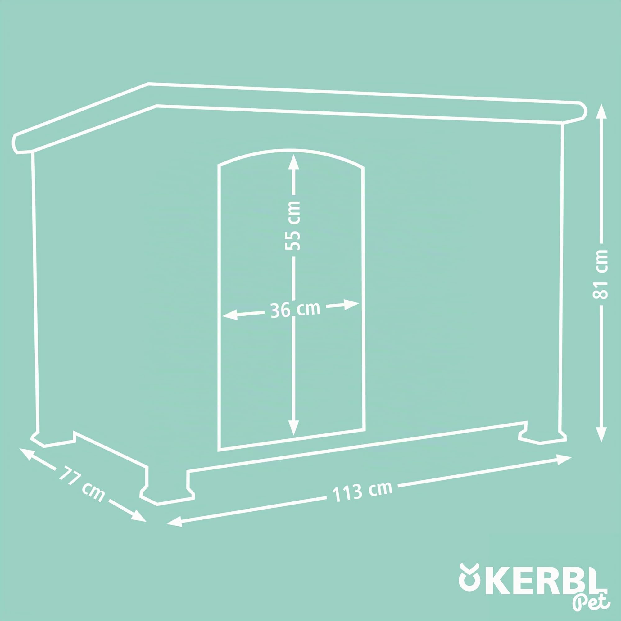kerbl-pet-niche-chien-kenny-blanc-gris-113-x-77-x-81-cm-bois image 5