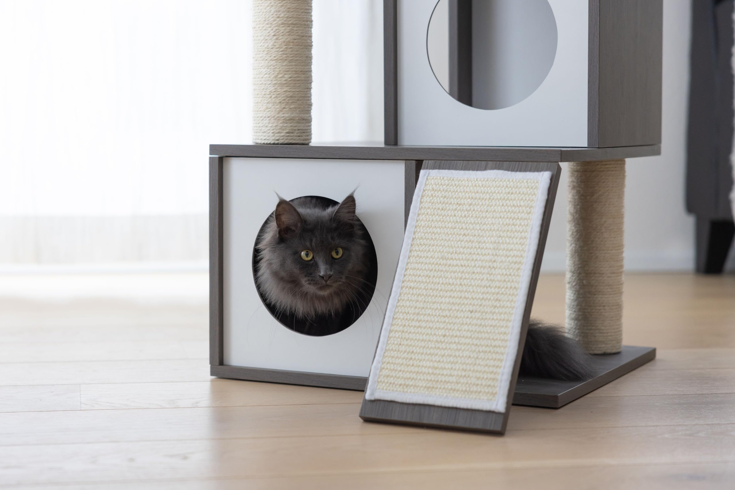 kerbl-pet-arbre-chat-flair-48x44x86-cm-blanc-gris image 2