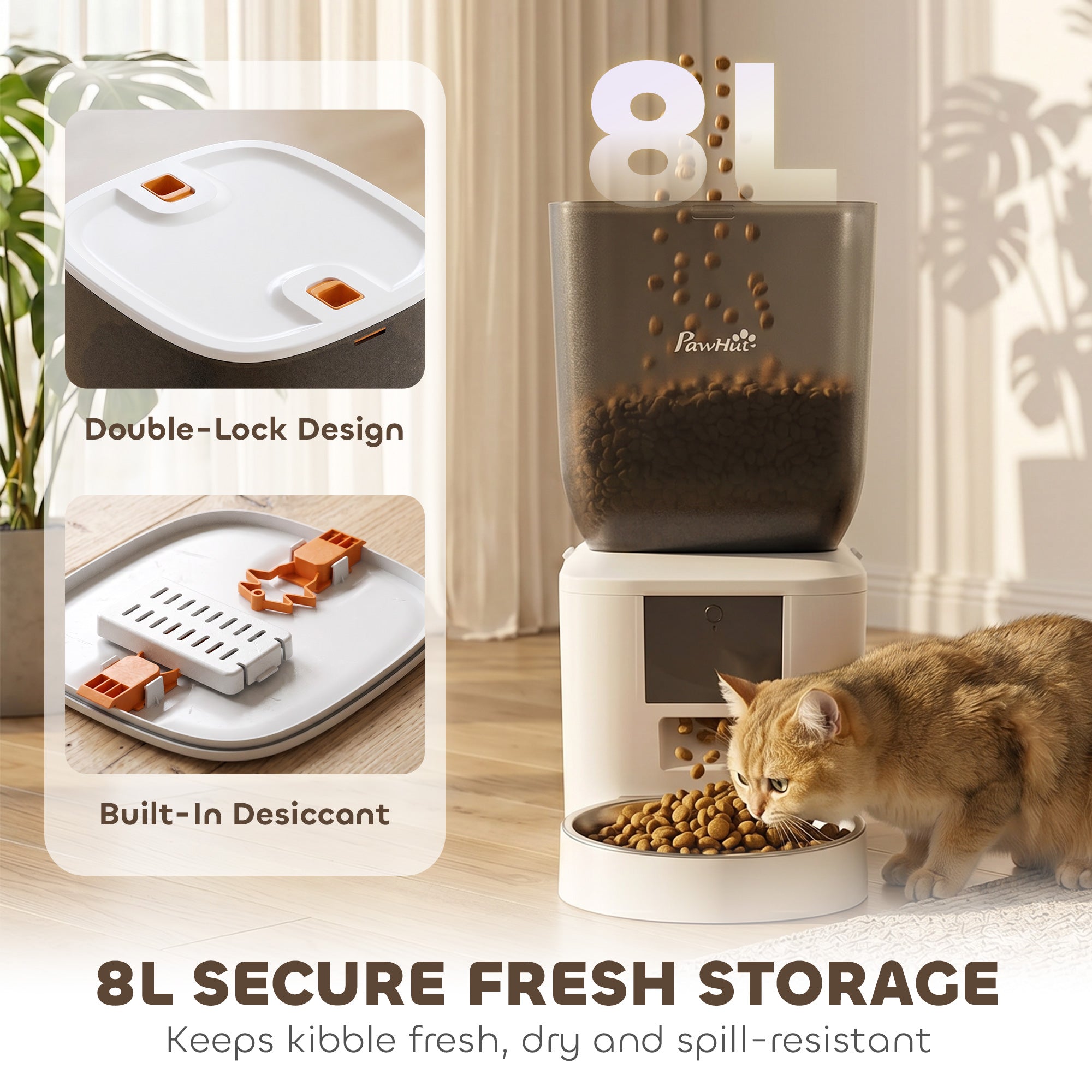 pawhut-distributeur-automatique-croquettes-chat-wifi-smart-8l image 8