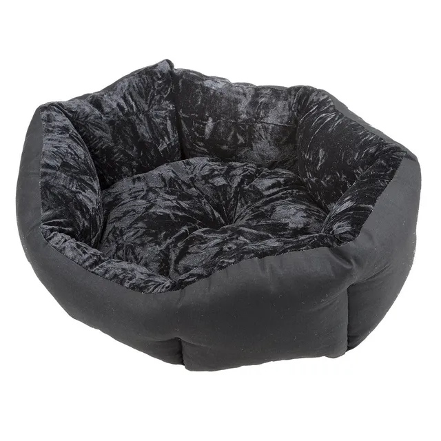 ferplast-domino-50-deluxe-couchage-coton-noir-50-x-40-x-18-cm-pour-chat-et-petit image 1