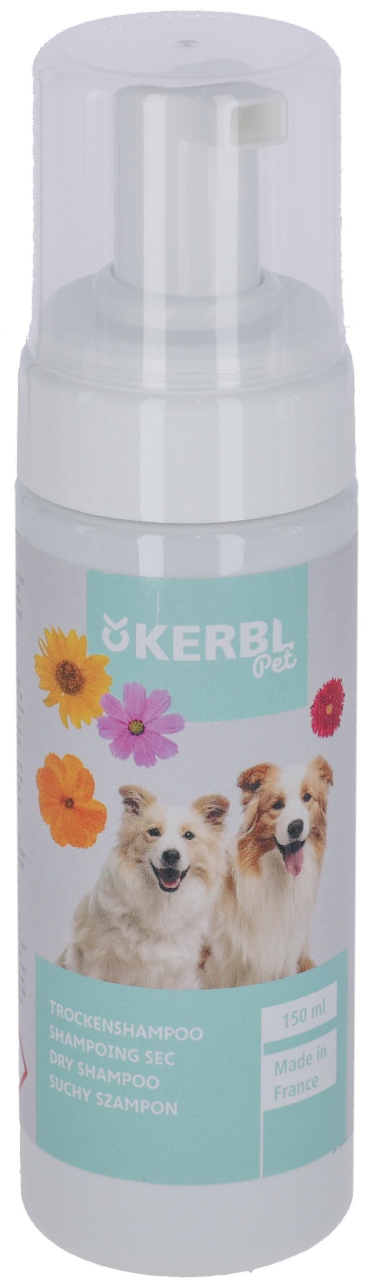 kerbl-pet-shampooing-sec-mousse-pour-chien-150-ml-parfum-floral image 1