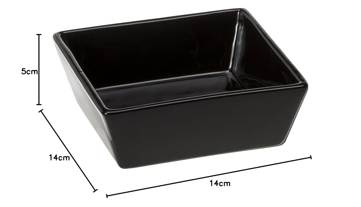 ferplast-altair-14-bol-en-c-ramique-pour-chat-et-chien-0-5-l-noir-14-x-14-x-5-cm image 2