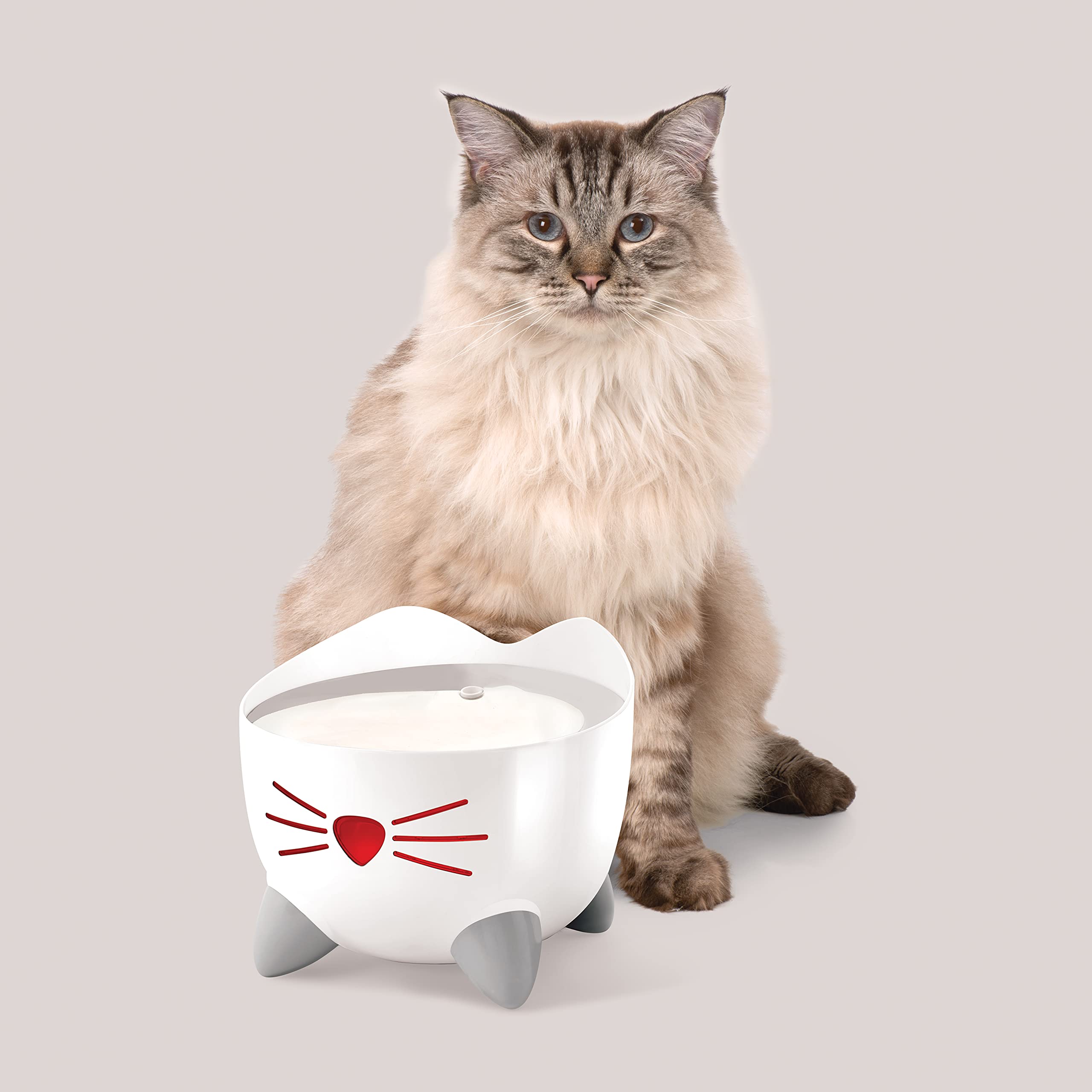 catit-pixi-fontaine-eau-pour-chat-en-acier-inoxydable-2-5-l-blanche image 5