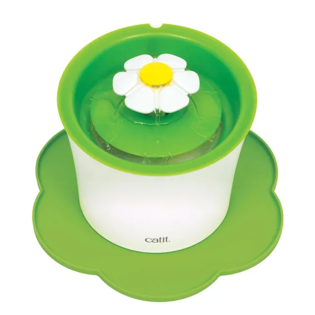 catit-flower-placemat-tapis-silicone-moyen-vert-35-cm image 1