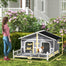 pawhut-niche-double-en-bois-avec-porche-toit-asphalte-tanche-et-cl-ture-pour-chi image 4