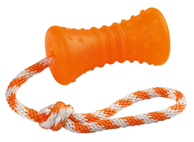 kerbl-toyfastic-jouet-os-et-corde-orange-30-cm-pour-chien image 1