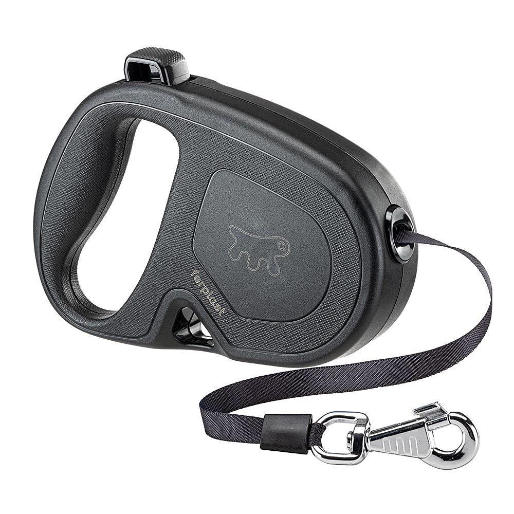 ferplast-flippy-one-laisse-enrouleur-sangle-5-m-pour-chiens-jusqu-50-kg-noir image 1