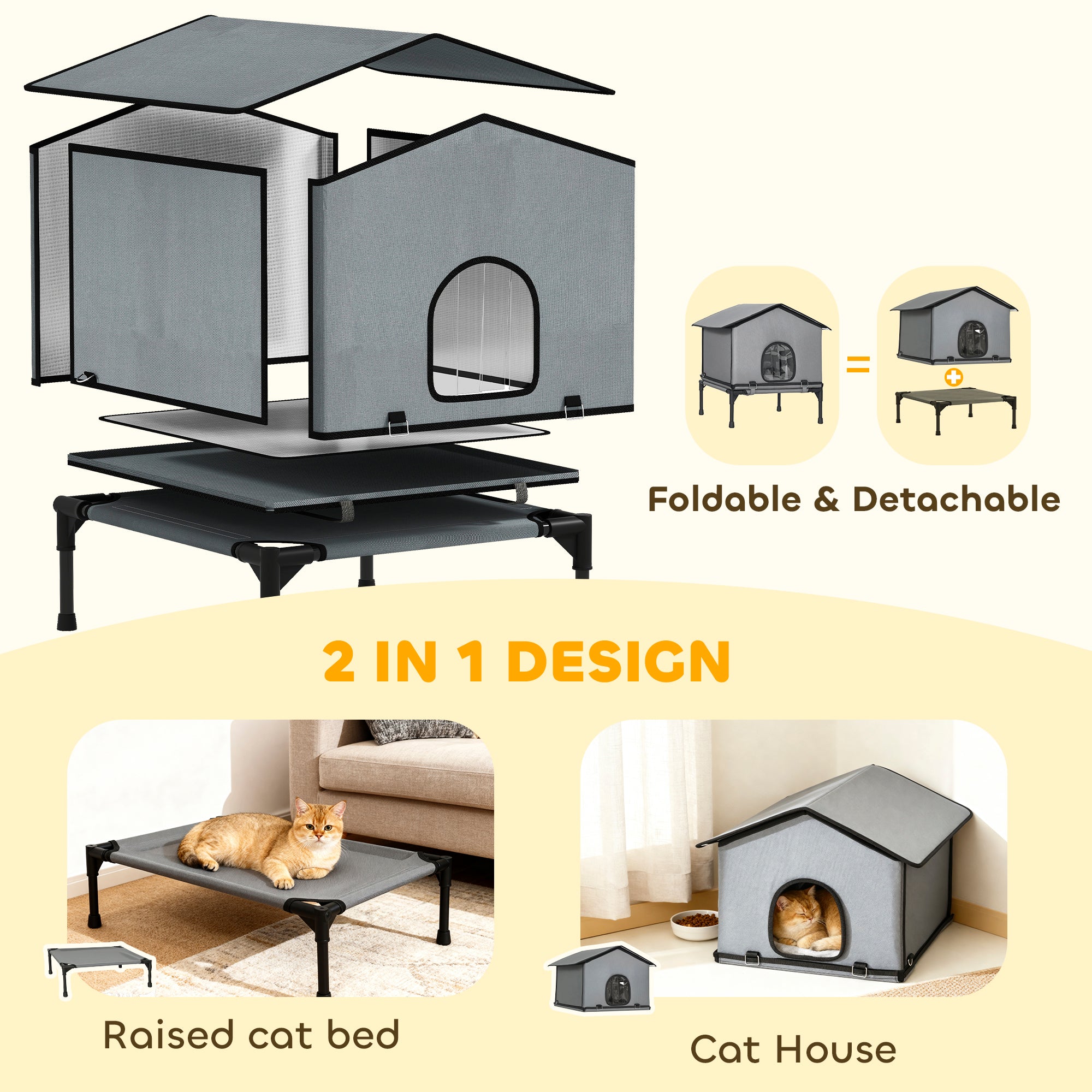 pawhut-abri-chat-ext-rieur-sur-lev-et-lit-combin-gris image 6