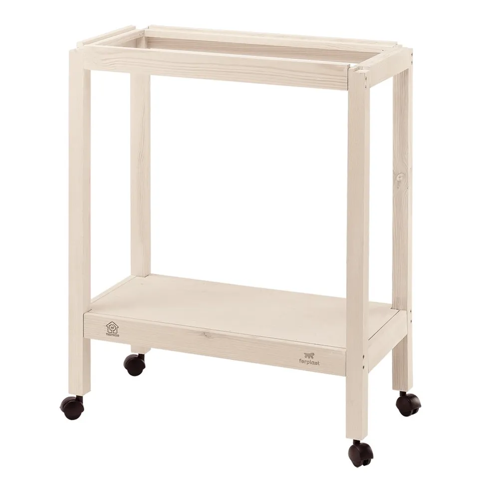 ferplast-stand-giulietta-4-support-bois-sur-roues-pour-cage-oiseaux-57-x-30-x-70 image 1