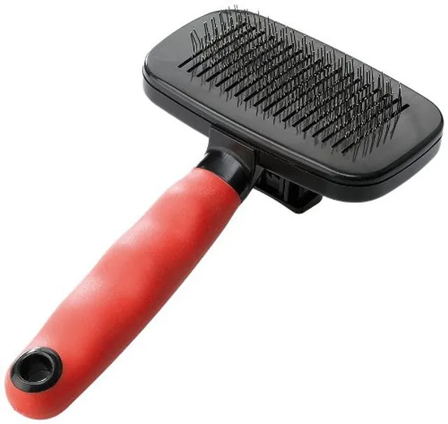 ferplast-brosse-carde-autonettoyante-push-pour-chiens-poils-mi-longs-longs-taill image 1