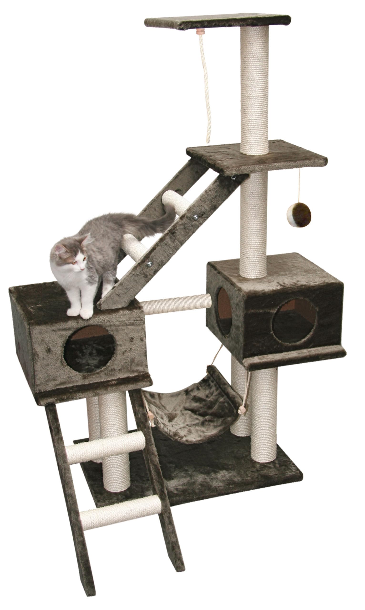 kerbl-arbre-chat-granat-150-cm-avec-2-niches-hamac-et-jeux image 2