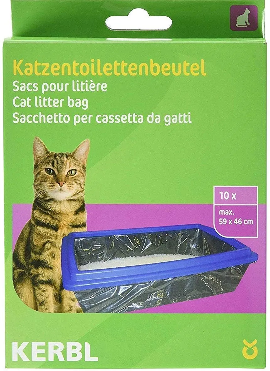 kerbl-sacs-pour-bac-liti-re-chat-xl-59-x-46-cm-lot-de-10 image 1