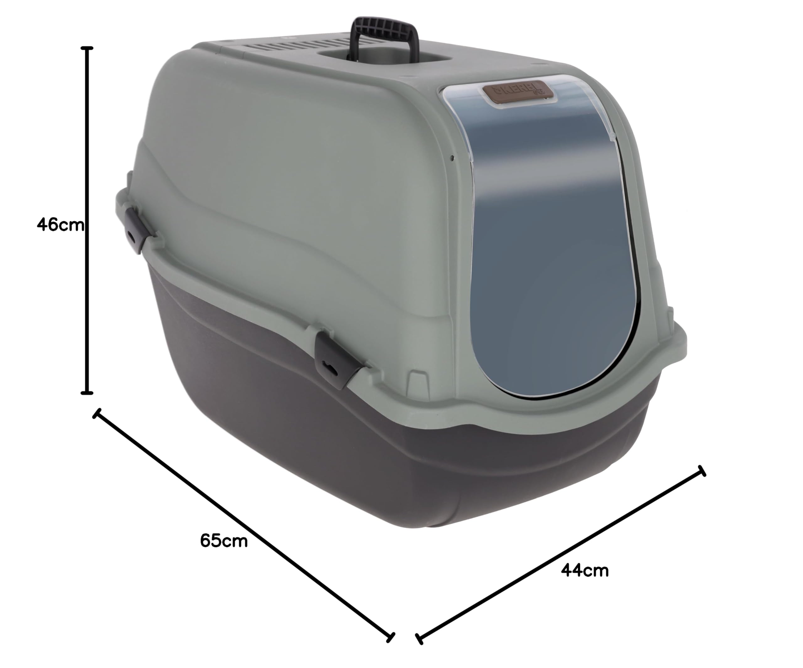 kerbl-pet-bac-liti-re-emma-eco-65x44x46cm-noir-vert-gris-plastique-recycl image 7