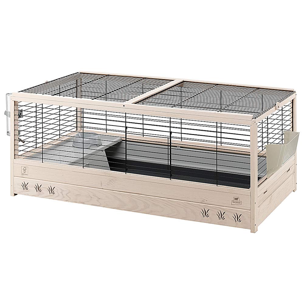 ferplast-arena-80-cage-lapins-et-cochons-d-inde-82x52x45-5-cm-bois-fsc-avec-acce image 6