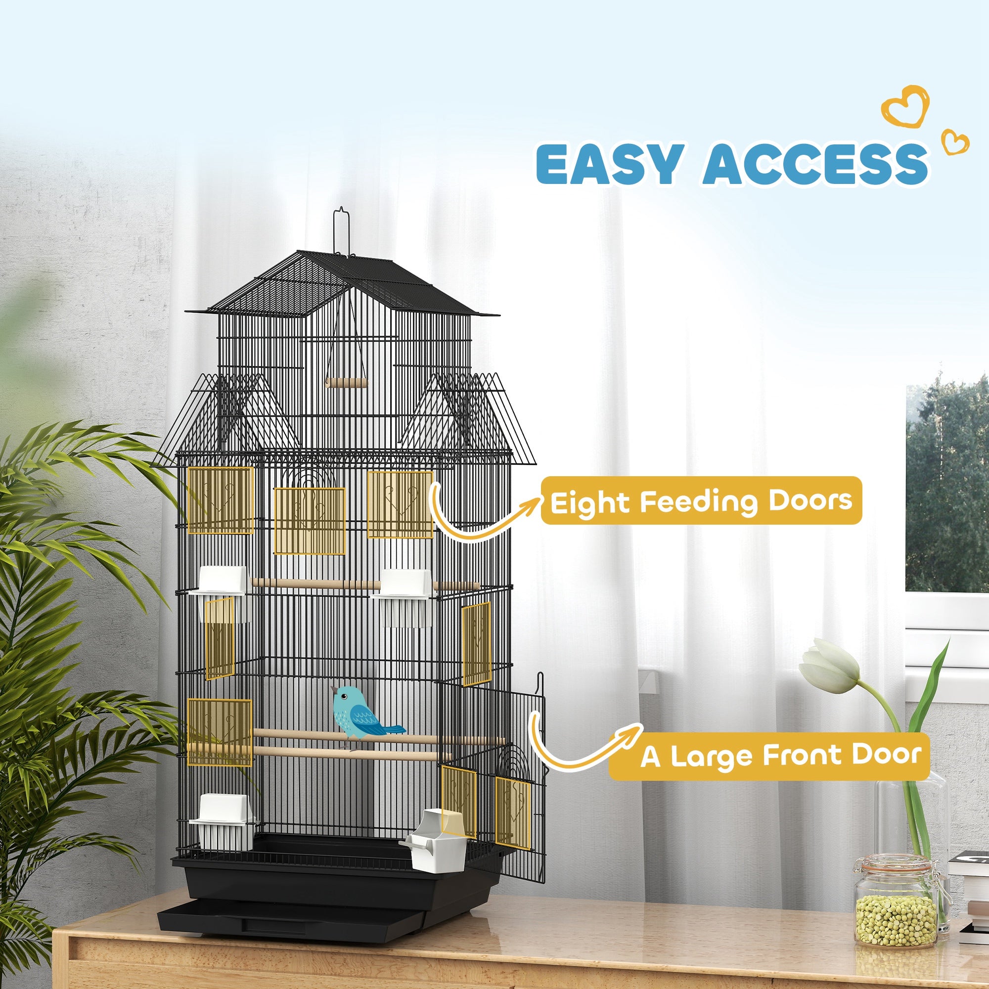 pawhut-cage-oiseaux-acier-avec-acc-s-facile-pour-perruches-43-x-32-5-x-104-cm image 8