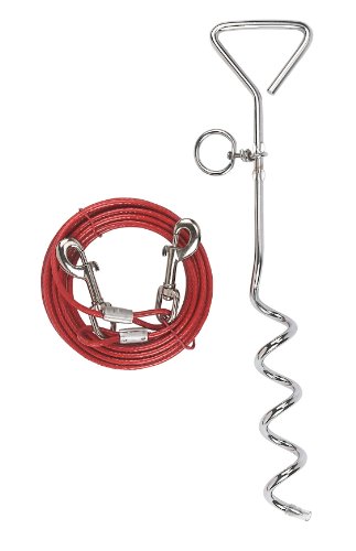 kerbl-laisse-d-attache-pour-chien-avec-ancrage-spirale-6-m-rouge-jusqu-30-kg image 6