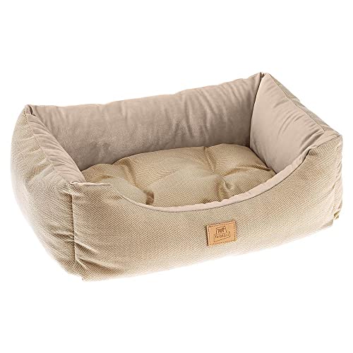 ferplast-chester-60-canap-lit-pour-chien-et-chat-beige-avec-coussin image 3