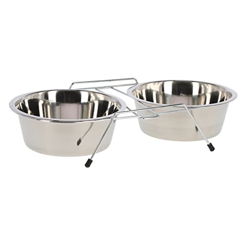 kerbl-gamelles-inox-sur-support-2x900-ml-argent image 6
