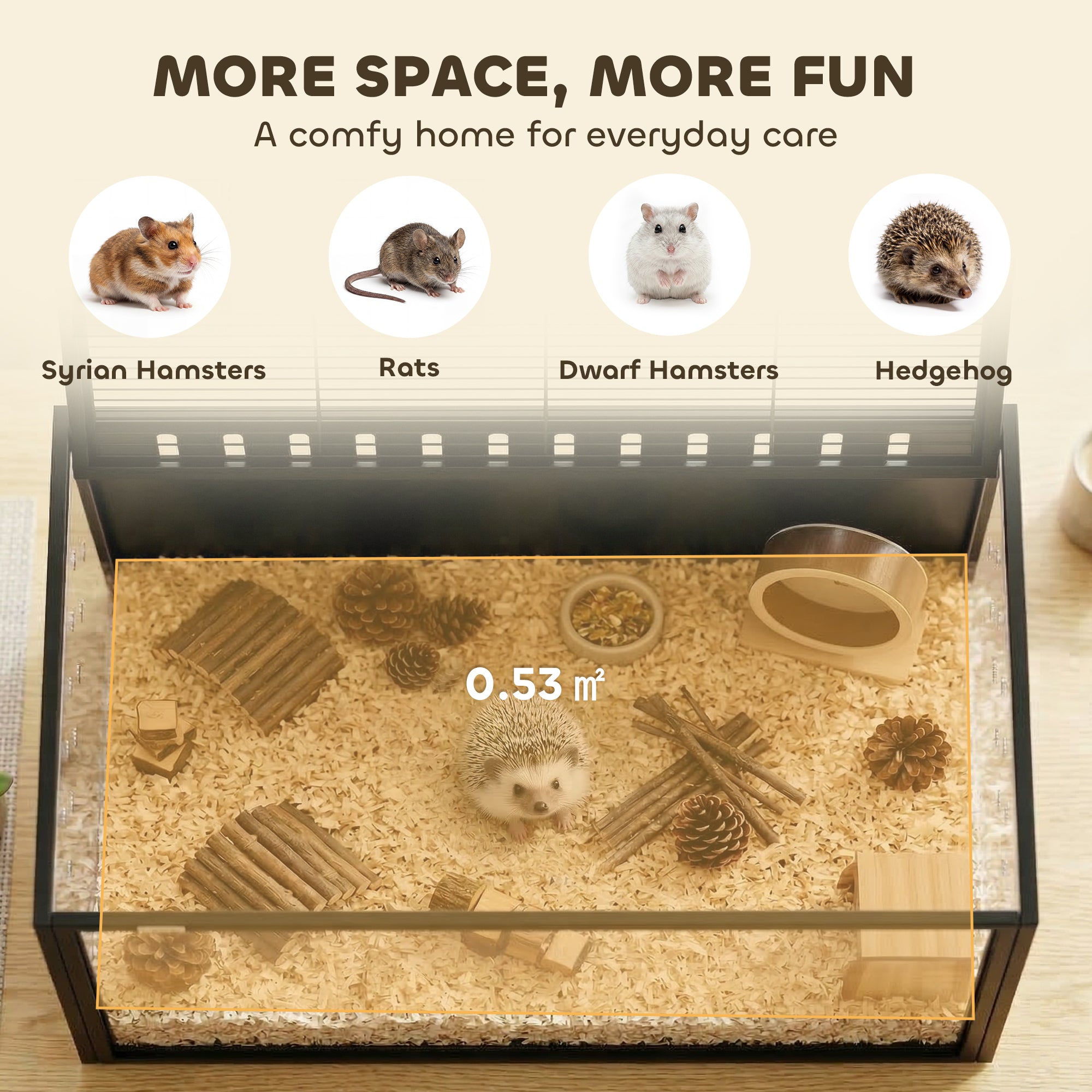 pawhut-cage-hamster-acrylique-105-x-51-x-53-cm-ouverture-dessus-noir image 6