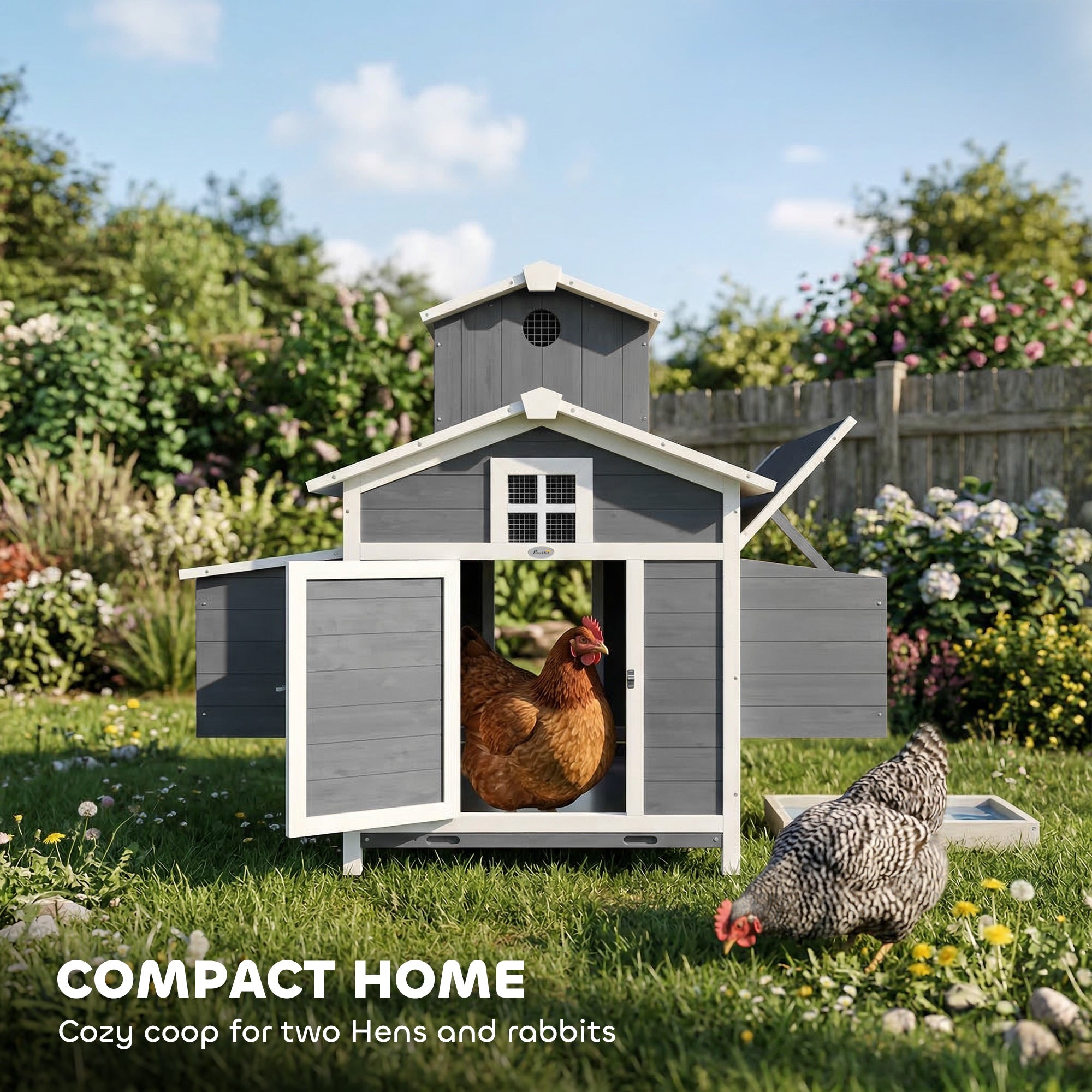 pawhut-poulailler-bois-2-poules-avec-pondoir-et-toit-imperm-able image 6