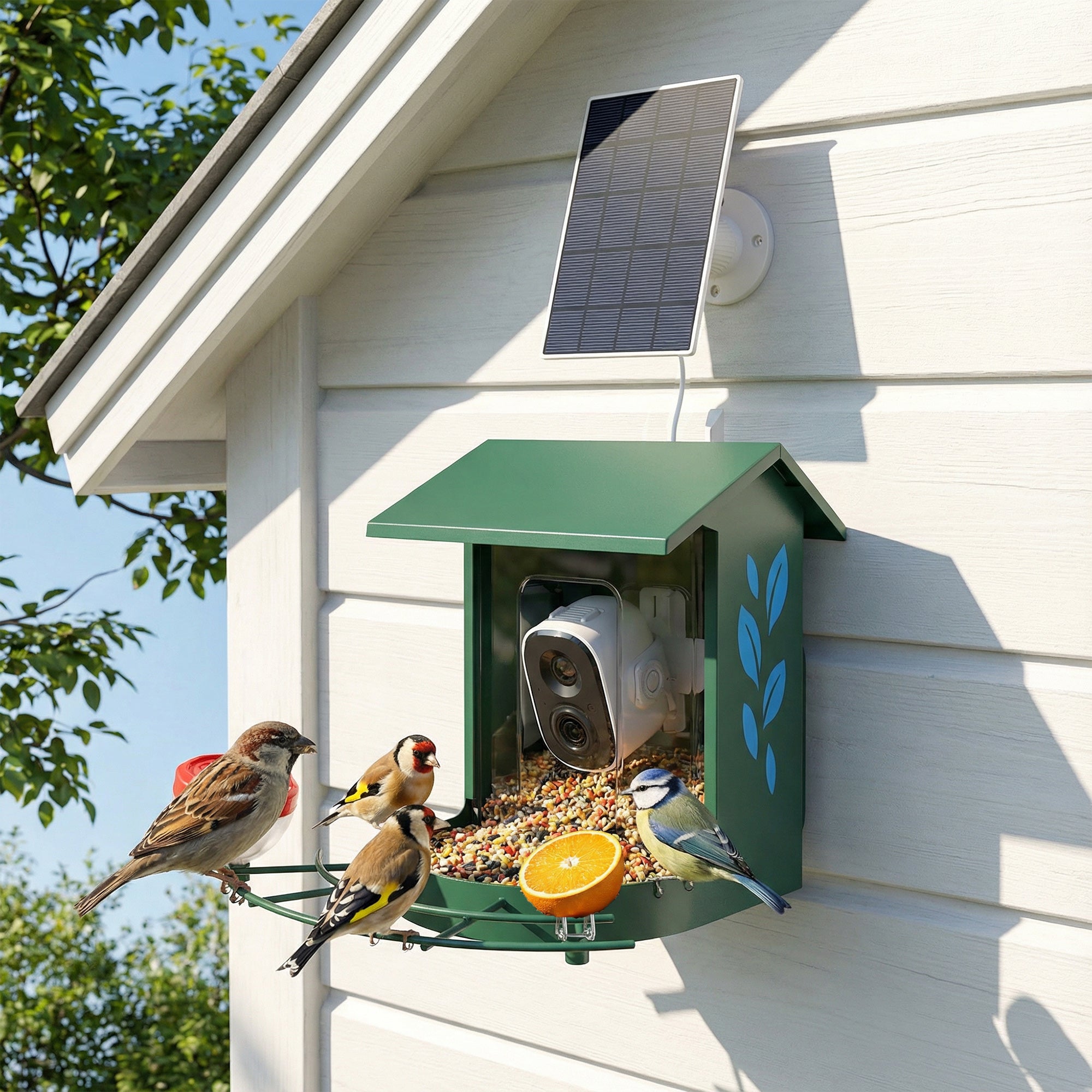 pawhut-birdwatch-pro-mangeoire-oiseaux-intelligente-avec-cam-ra-ia-2k-et-panneau image 3