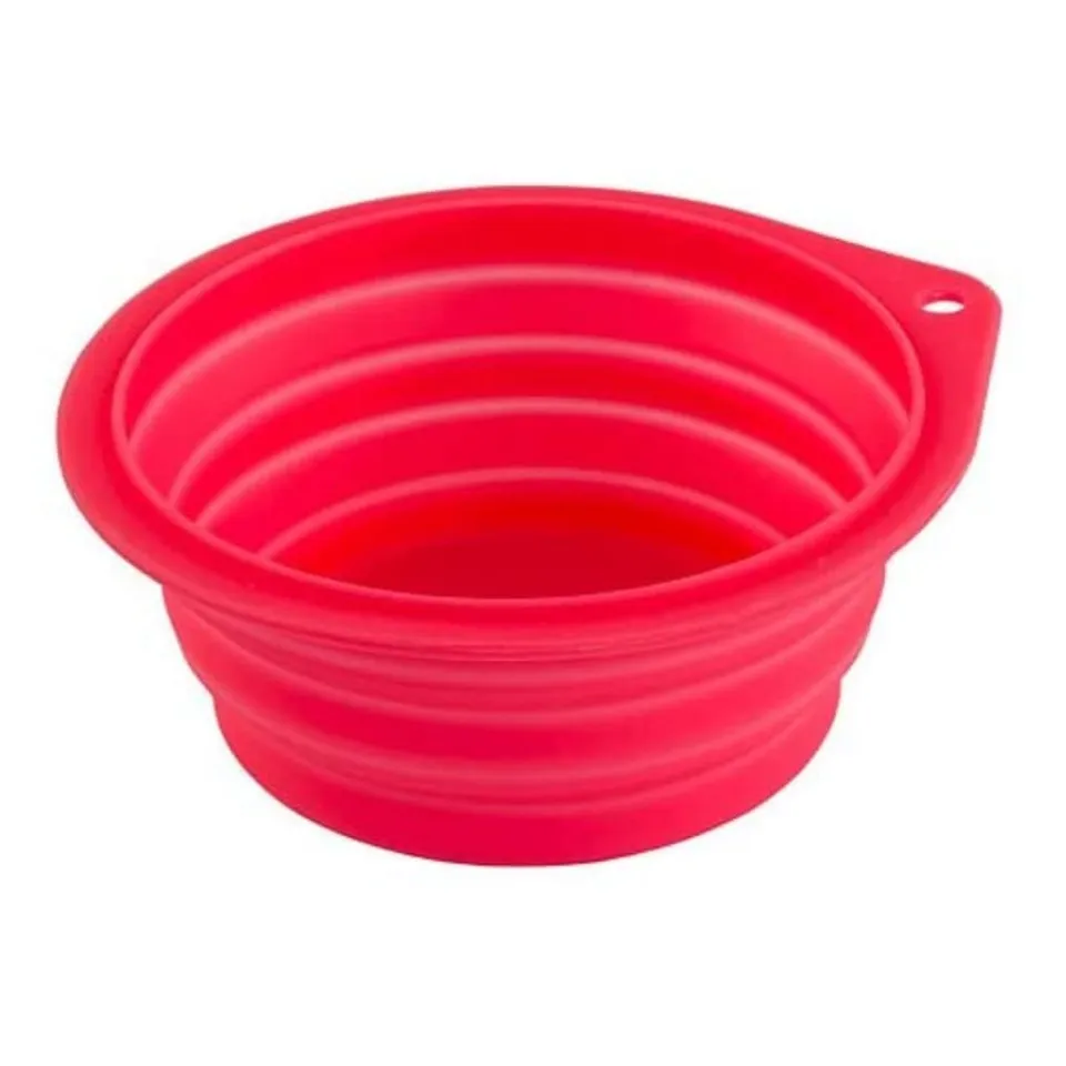 kerbl-cuelle-de-voyage-pliable-silicone-framboise-500-ml-pour-chien image 1