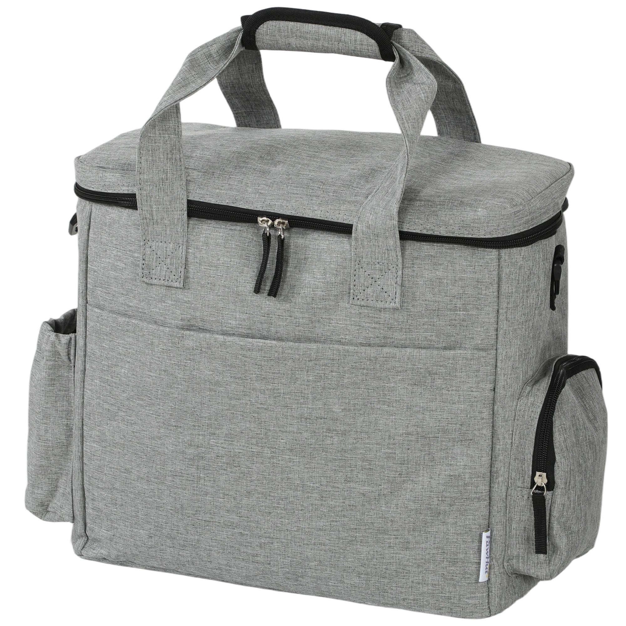 pawhut-sac-de-voyage-pour-chien-avec-poches-2-bo-tes-et-gamelle-pliable-gris-cla image 2