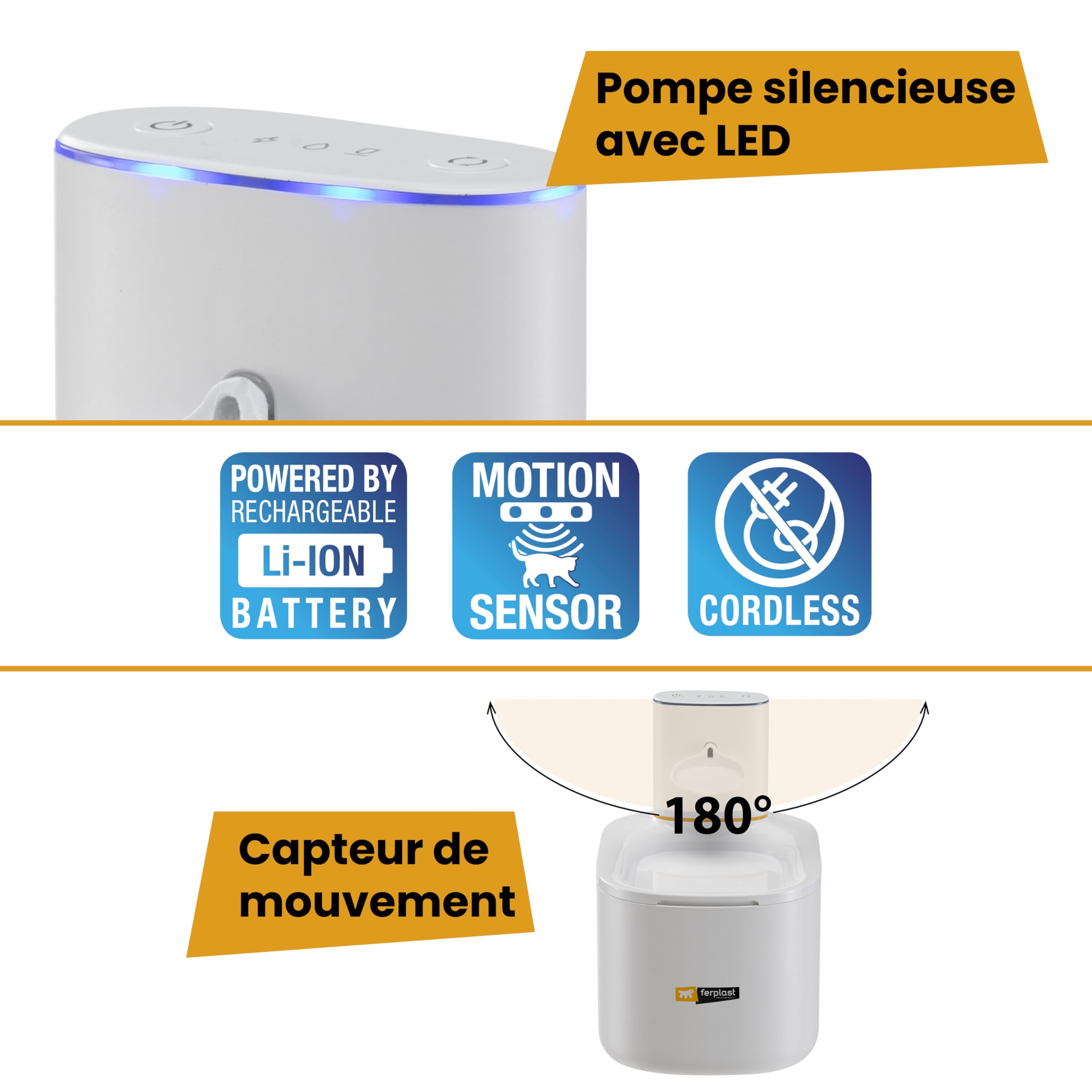 ferplast-astra-fontaine-eau-pour-chat-3-l-avec-capteur-de-mouvement image 5