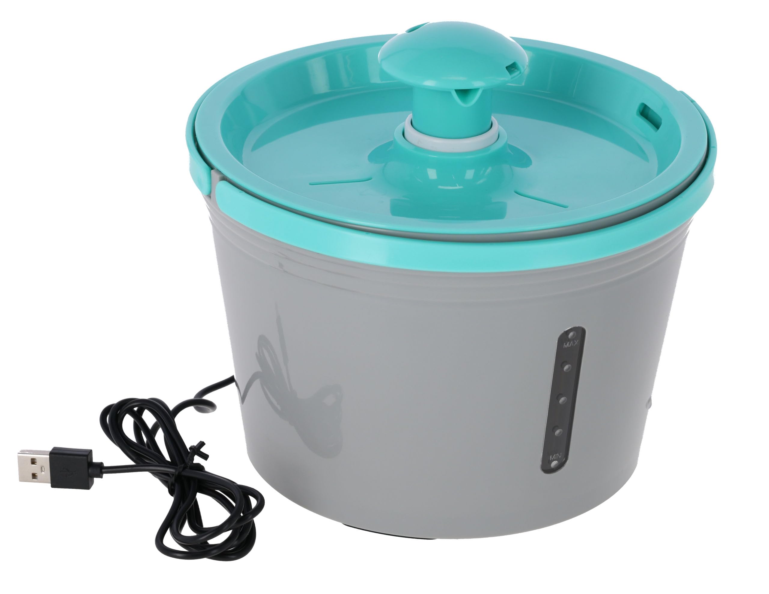 kerbl-pet-fontaine-eau-1-6-l-gris-bleu-usb-avec-filtre-charbon image 1