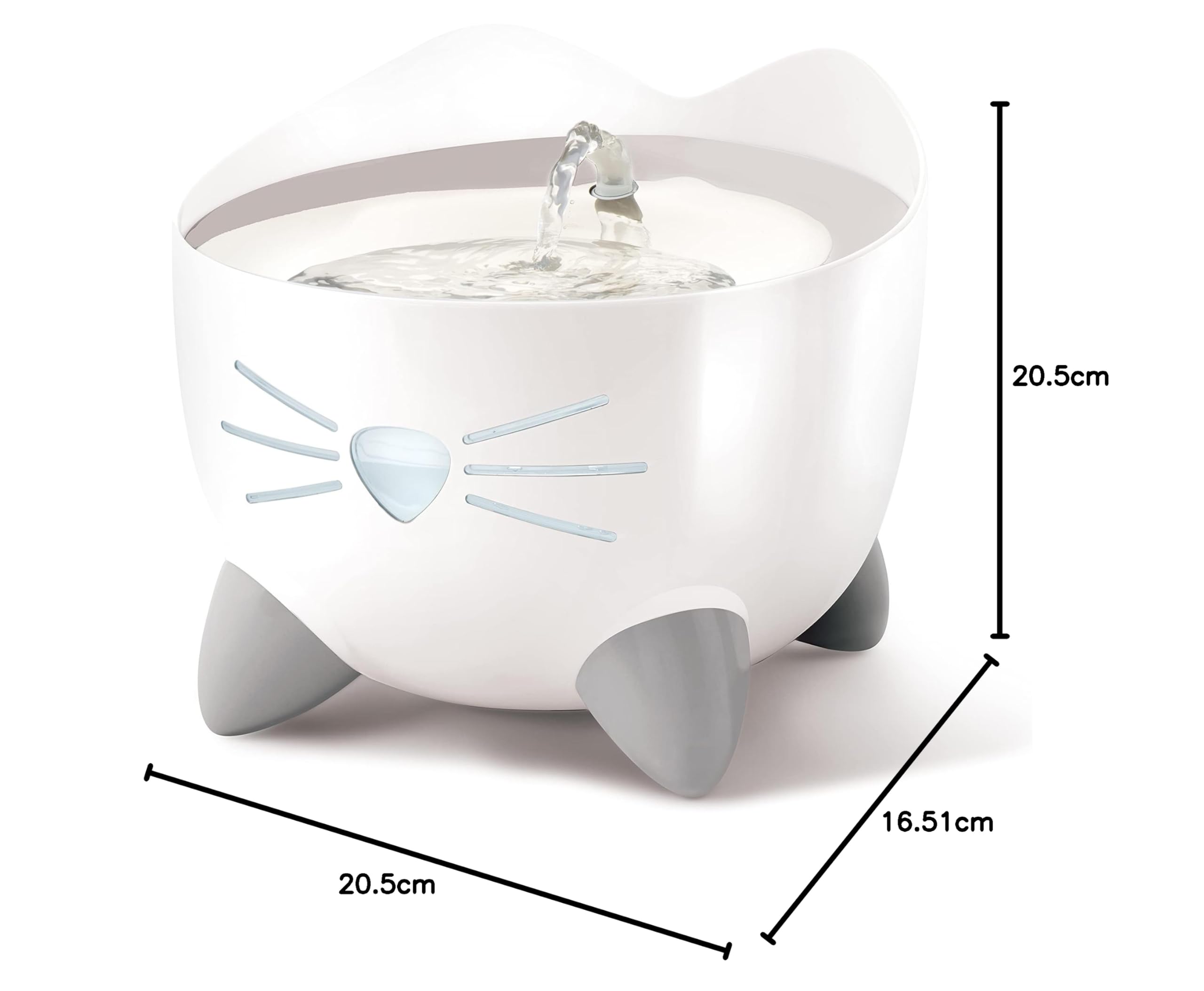 catit-pixi-fontaine-eau-pour-chat-en-acier-inoxydable-2-5-l-blanche image 8