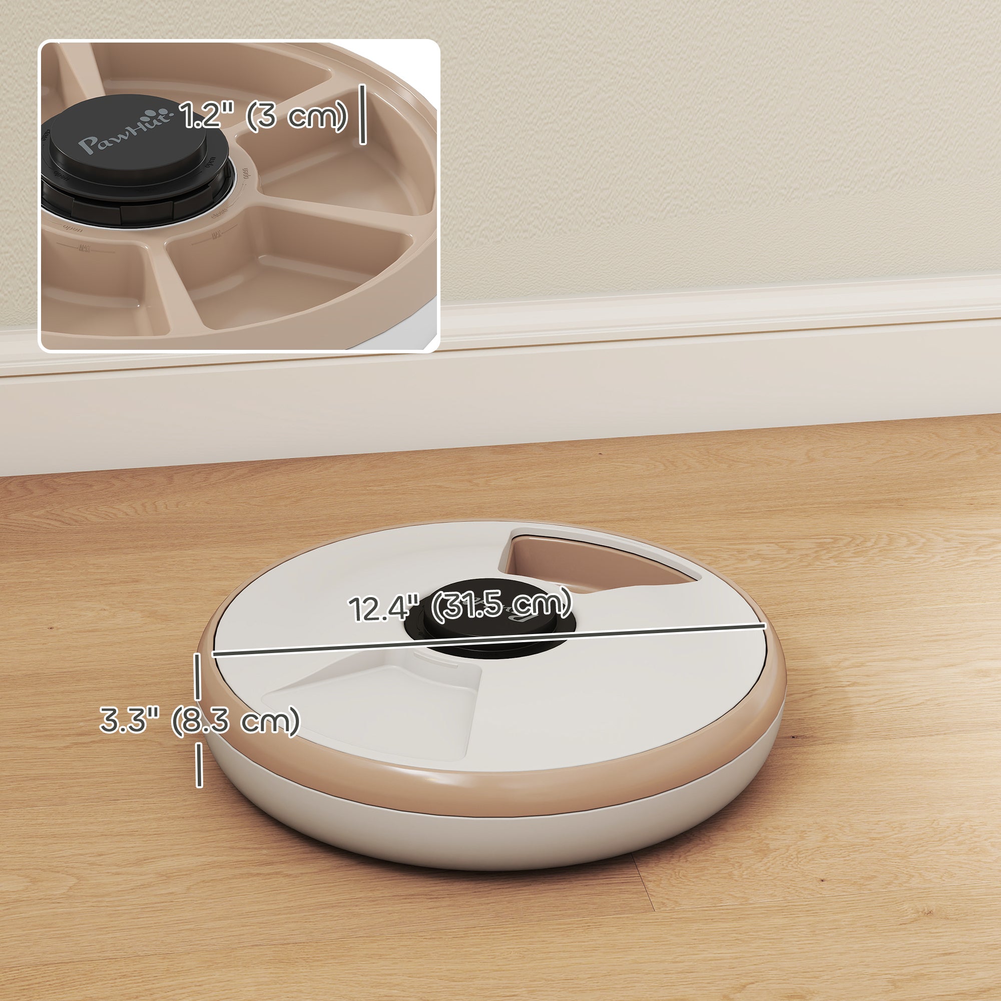 pawhut-distributeur-automatique-6-repas-pour-chats-avec-cran-led-et-pain-de-glac image 5