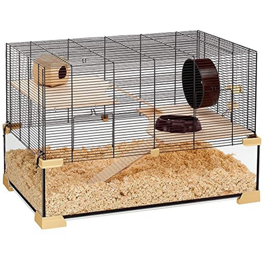 ferplast-karat-80-cage-pour-hamsters-et-souris-2-tages-en-verre-et-m-tal image 1