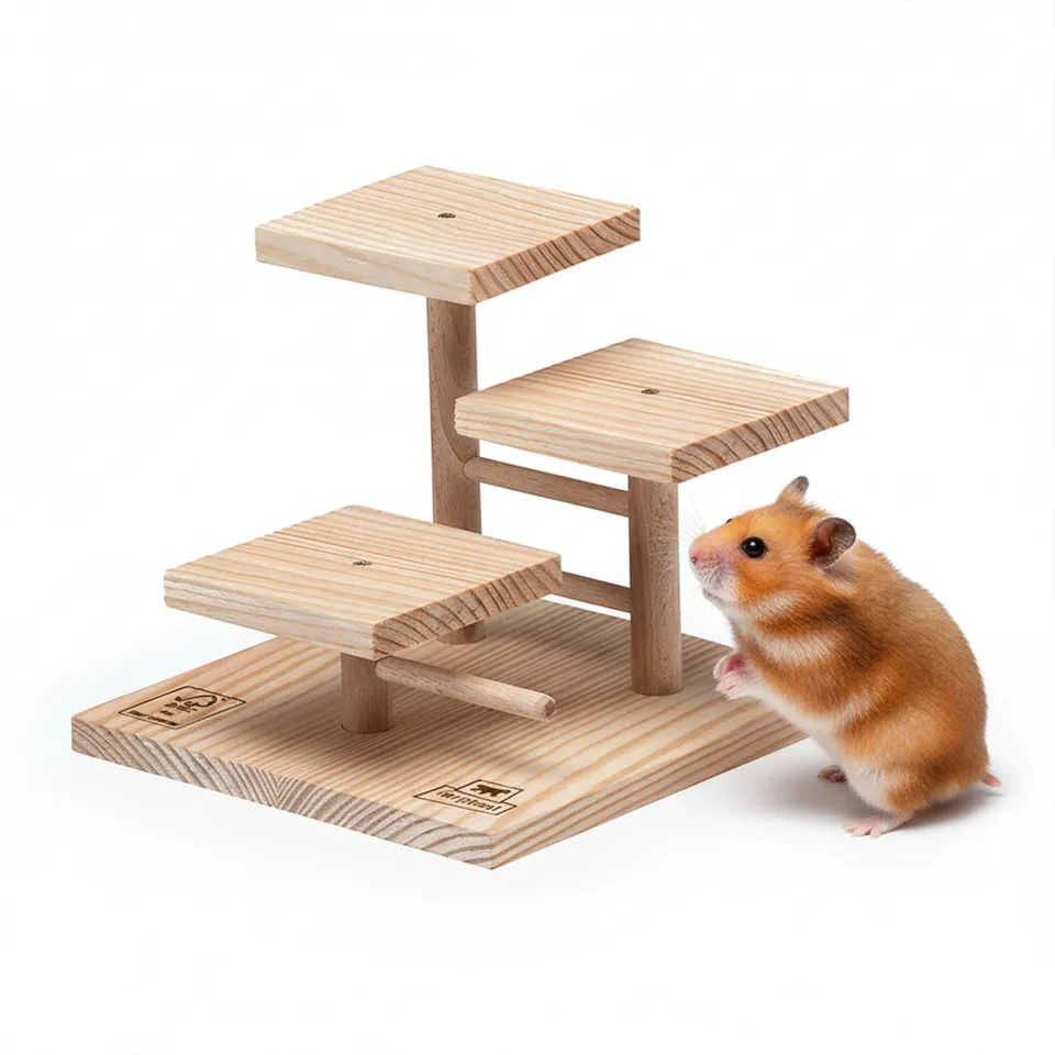 ferplast-arcade-podium-jouet-plateforme-d-escalade-hamster-souris-17-6-cm-bois image 1