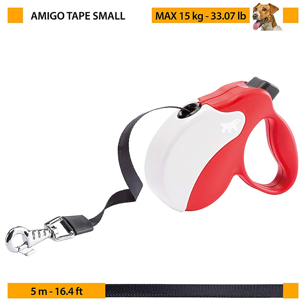 ferplast-amigo-small-laisse-enrouleur-sangle-5-m-pour-chien-jusqu-15-kg-noir image 6
