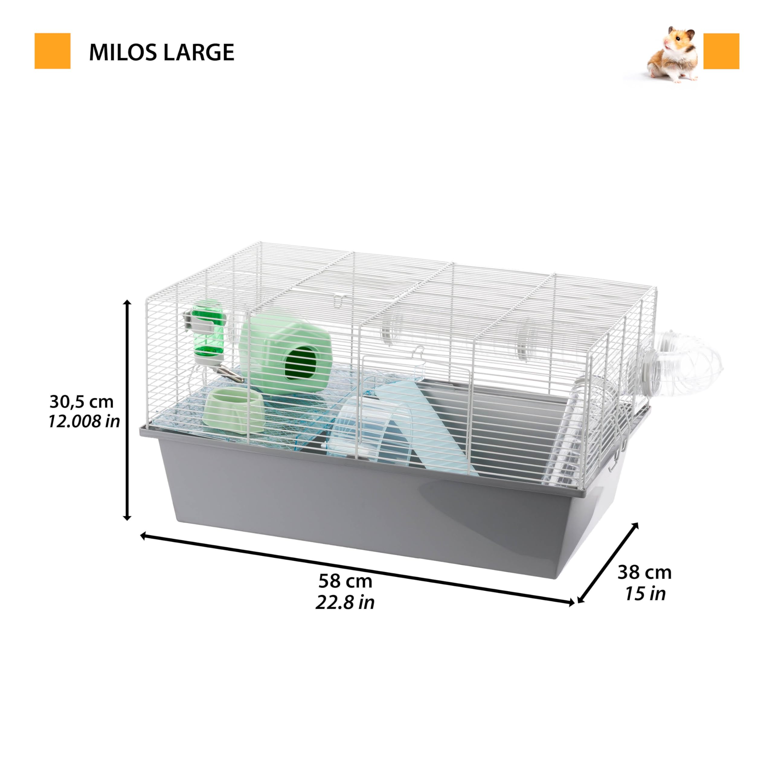 ferplast-milos-large-cage-pour-hamsters-souris-et-gerbilles-avec-tunnels image 3
