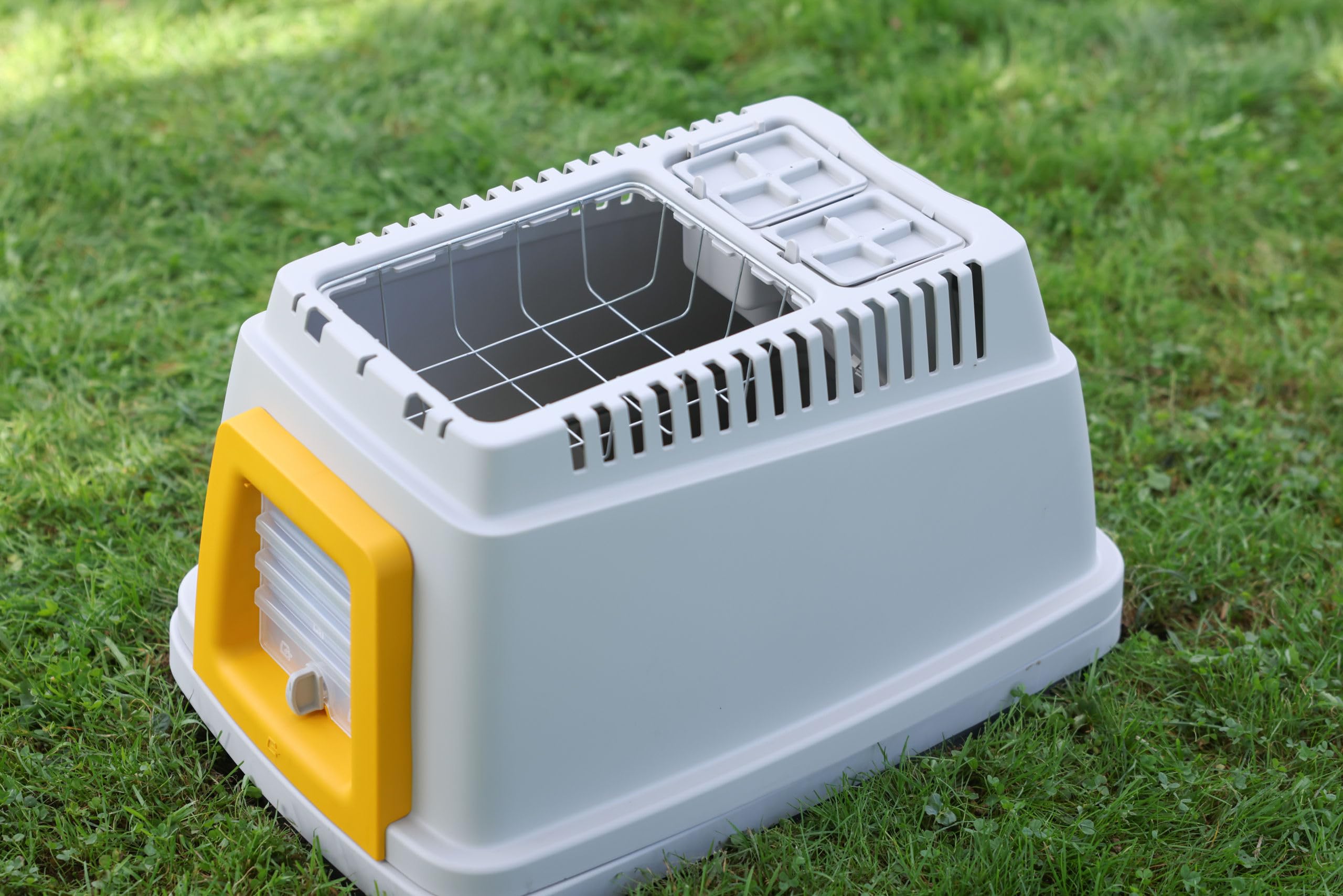 kerbl-bunny-base-gris-orange-58-x-38-5-x-55-cm-clapier-terrier-cage-de-transport image 4