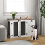 pawhut-cage-chien-meuble-2-portes-avec-tiroir-pour-chiens-moyens-blanc image 4