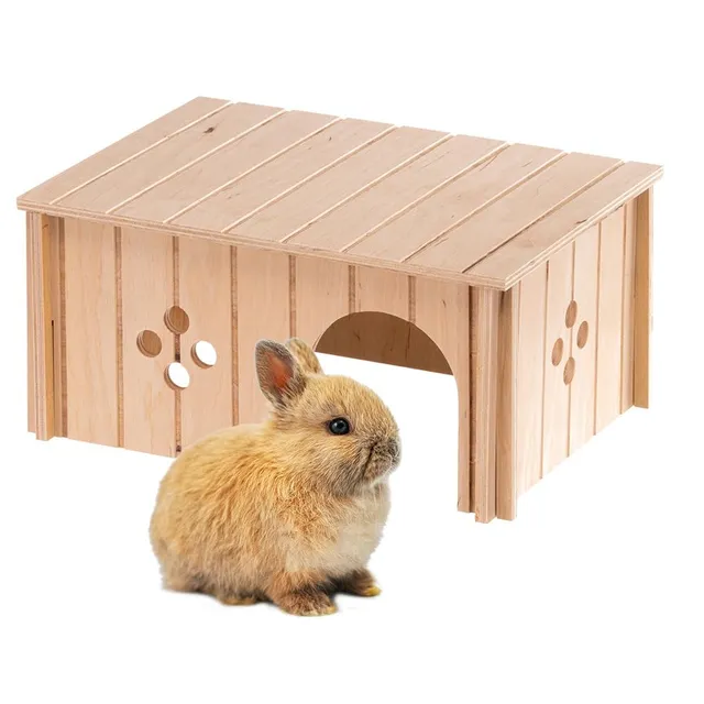 ferplast-maison-en-bois-pour-lapins-cochons-d-inde-et-hamsters-sin-4646-bois-cer image 1