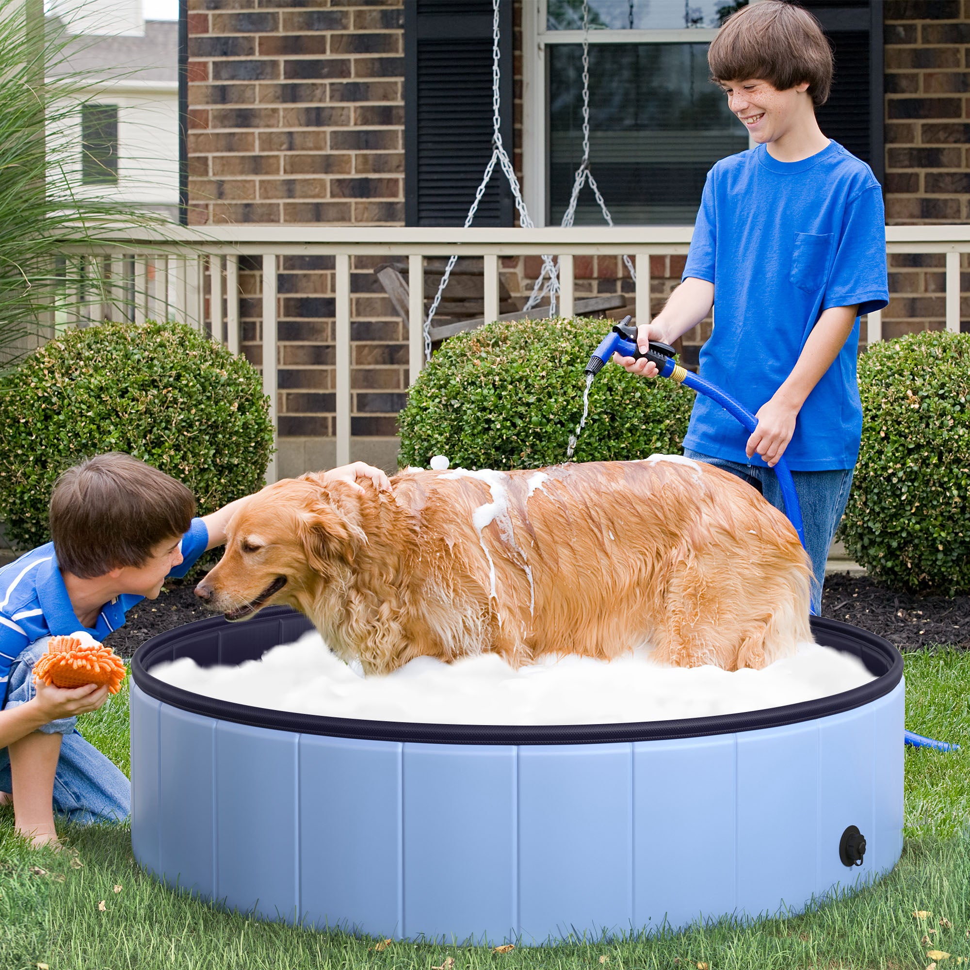 pawhut-piscine-pliable-pour-chien-antid-rapante-120-x-30-cm-bleue image 3