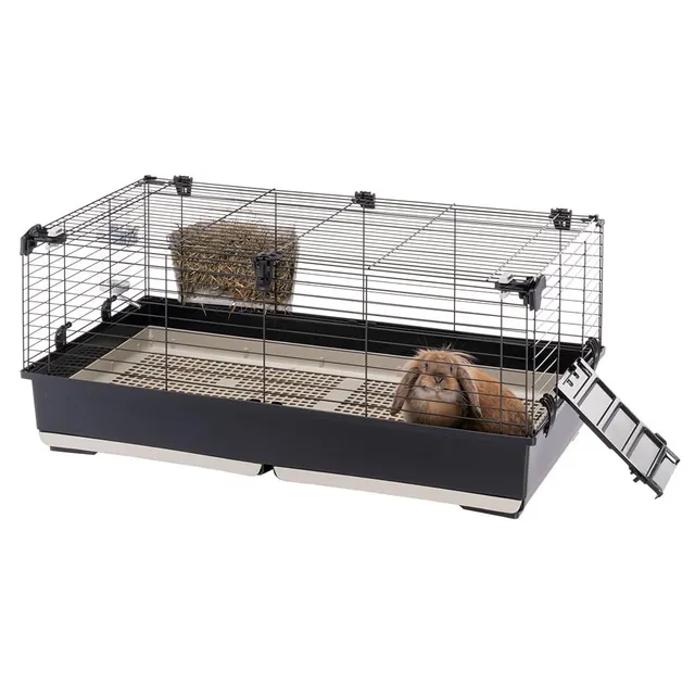 ferplast-tommy-100-cage-lapin-et-cochon-d-inde-99-5-cm-avec-toit-ouvrant image 1