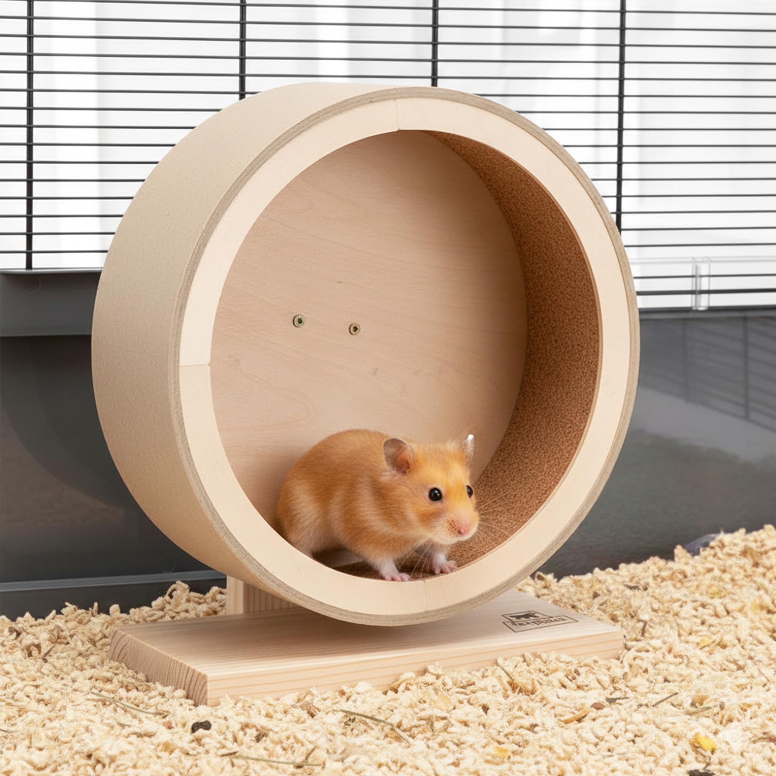ferplast-arcade-wheel-roue-en-bois-hamster-chinchilla-26-4-cm-silencieuse image 2