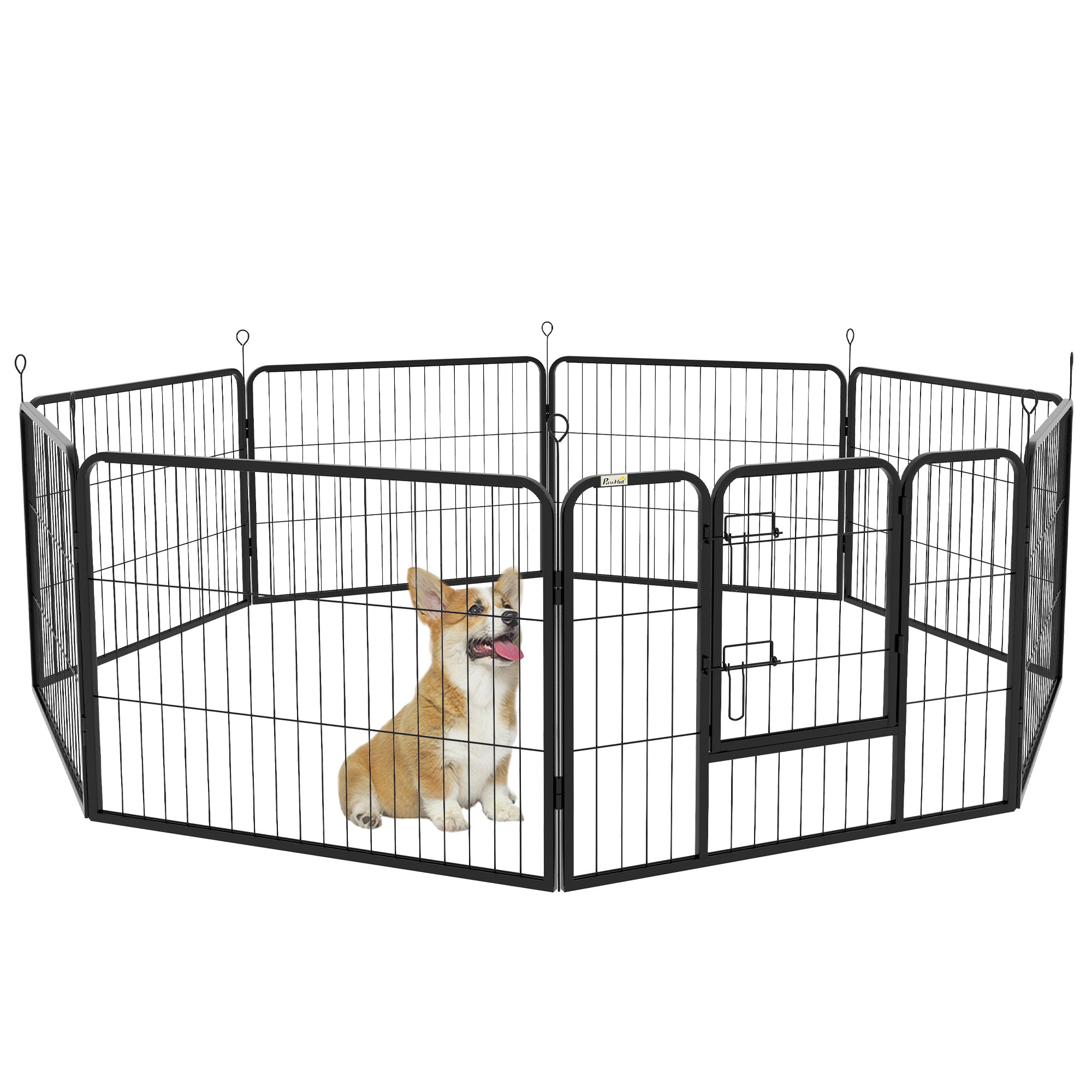 pawhut-enclos-pour-chien-8-panneaux-60-cm-robuste-int-rieur-ext-rieur image 1