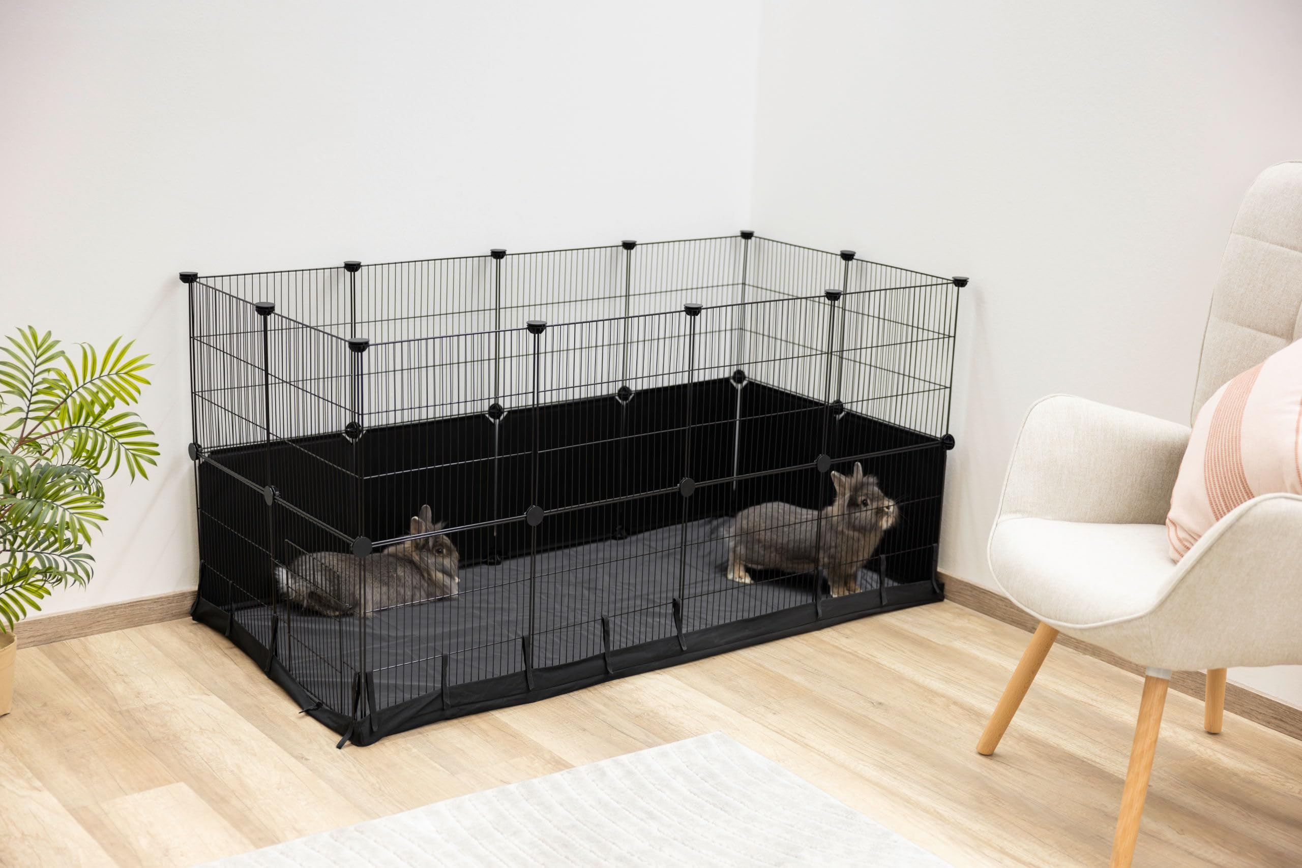 kerbl-hoppla-enclos-int-rieur-petits-animaux-noir-144-x-72-x-72-cm image 4